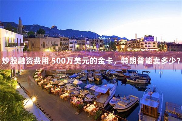 炒股融资费用 500万美元的金卡，特朗普能卖多少？